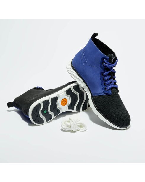 Boots en Velours de Cuir & Mesh Killington noir/bleu